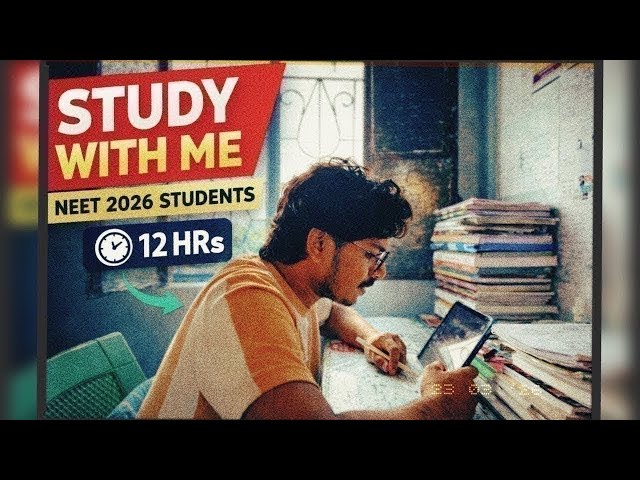 7thApril,Ep:3/LIVE STUDY WITH ME\\ NEET 2026.FOCUSED STUDY📚🔥🥼🩺.#pw #neet2026 #motivation