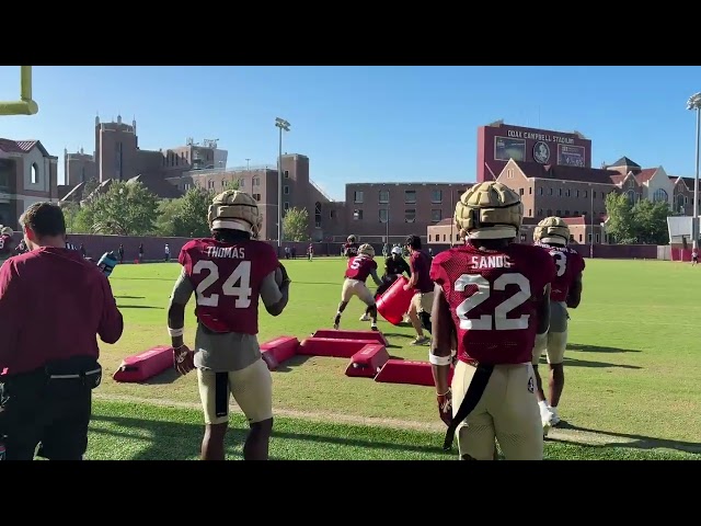 See FSU football’s offense go through drills at spring practice
