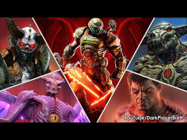 DOOM Eternal - All Bosses With Cutscenes (Ultra Violence) [4K 60FPS] PC
