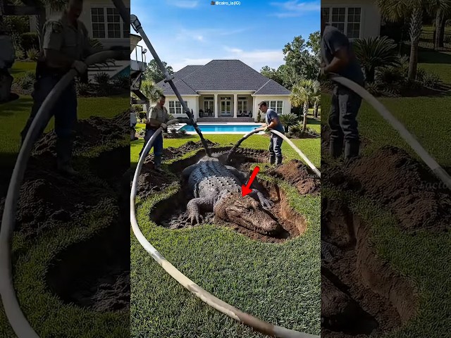 Luxury Crocodile Design Swimming Pool Transformation 🐊💦 #shots #facts