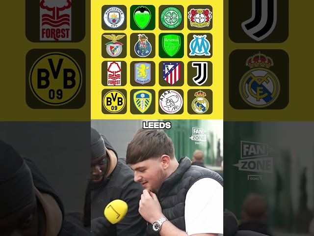 Find five teams who HAVEN'T won the Champions League 🏆❌