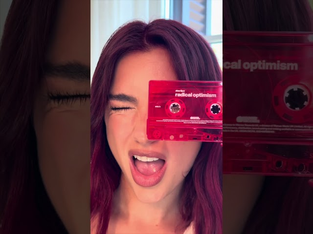 Dua Lipa unboxing her new album 'Radical Optimism' - out May 3!! Excitement levels are high!!!!!!!