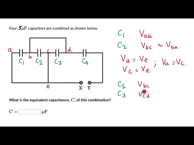 Example: Combinations of Capacitors | Capacitance | Physics | Khan Academy