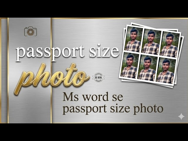 How to make passport size photo - passport size photo kaise banaye #passportsizephoto