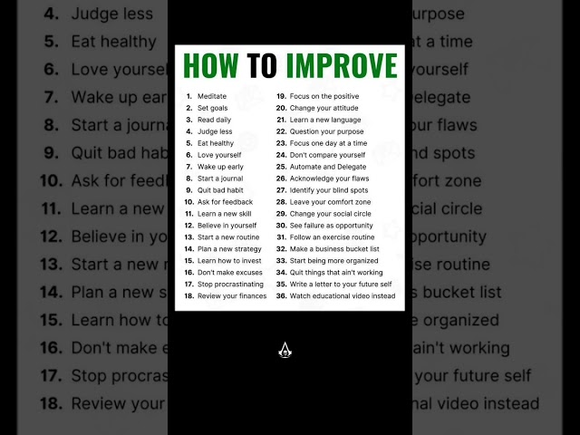 "How to Improve Yourself Every Day? (Life-Changing Tips) #selfimprovement #shortvideo