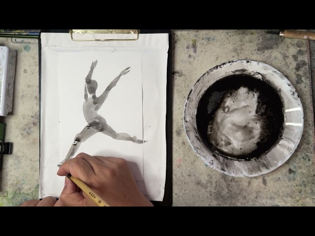 轻松学习动态人物速写 Easy to Dynamic figure sketch #drawing #portrait  #sketch  #artwork  #ink #figure 260403