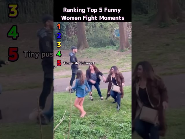 Ranking Top 5 Funny Women Fighting Moments #rankingfails #ranking #funnyfighting