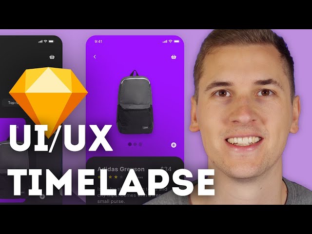 Dark UI  (Adidas Shop Pt. 2) - UI/UX Design Timelapse Tutorial in 💎 Sketch