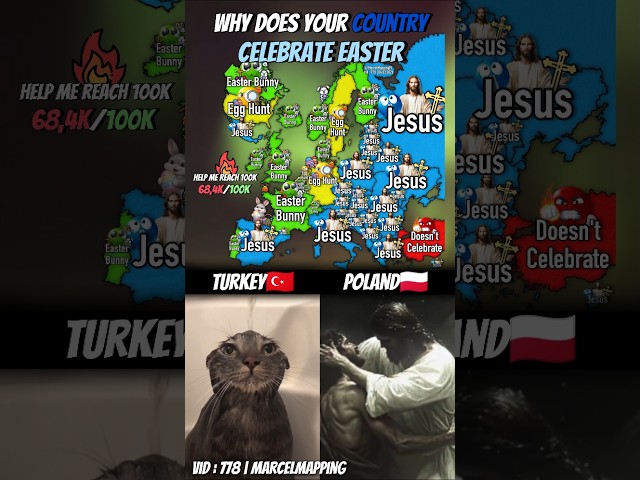 Why Does Your Country Celebrate Easter #mapping #map #shorts #popular #fyp