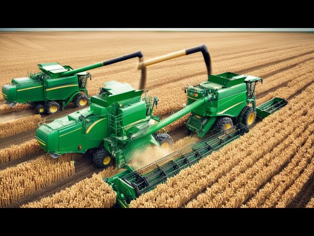 How American Farmers Harvest 49.3 Million Tons Of Wheat | Farming Documentary