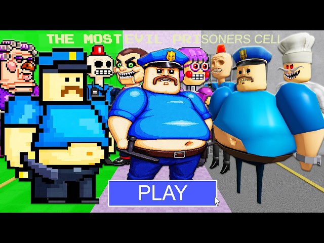8-BIT Barry Vs 16-BIT Barry Vs 64-BIT Barry! BARRY'S PRISON RUN! #roblox #obby