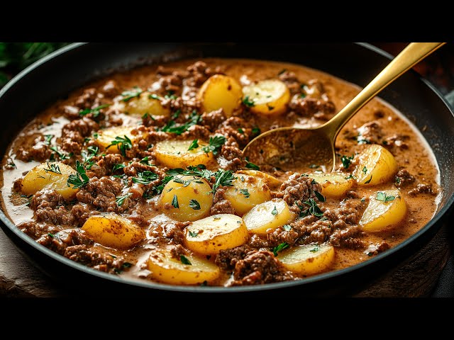 I've Never Eaten Ground Beef and Potatoes This Delicious! The Most Simple Dinner Recipe!