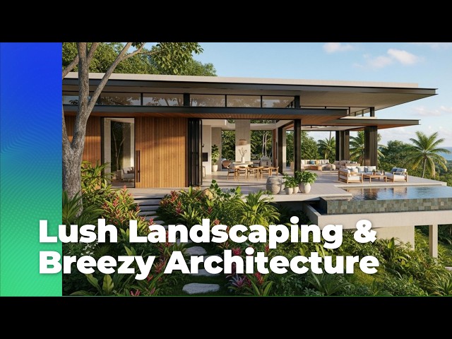 🌴 Elevated Modern Tropical House Design Ideas | Stunning Views, Lush Landscaping & Breezy Arch... 🌺