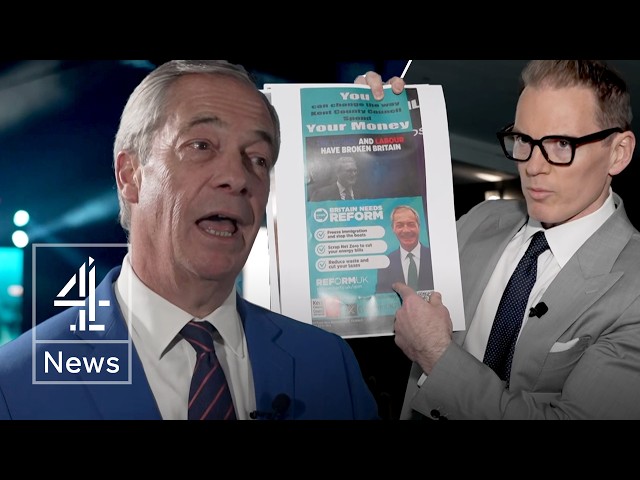 Reform UK leader Nigel Farage challenged over promises to voters
