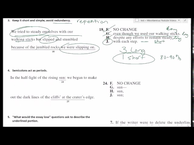 ACT English 10 Hints, Tips, and Strategies