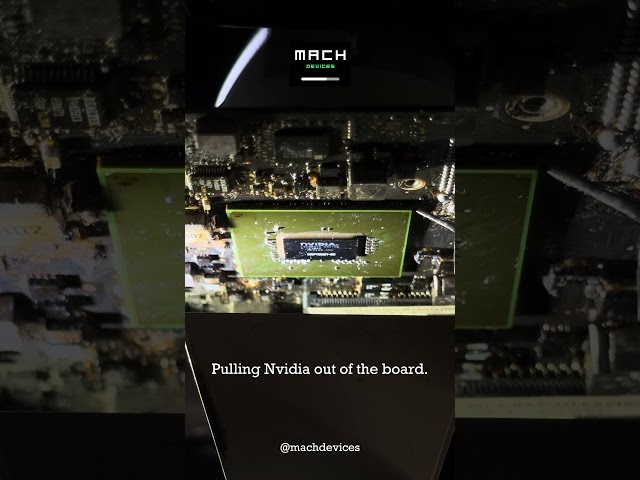 Pulling Nvidia out of the board. #asmr #desoldering