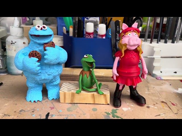 Custom colors of wicked colors of Cookie monster , Kermit the frog and Miss piggy "