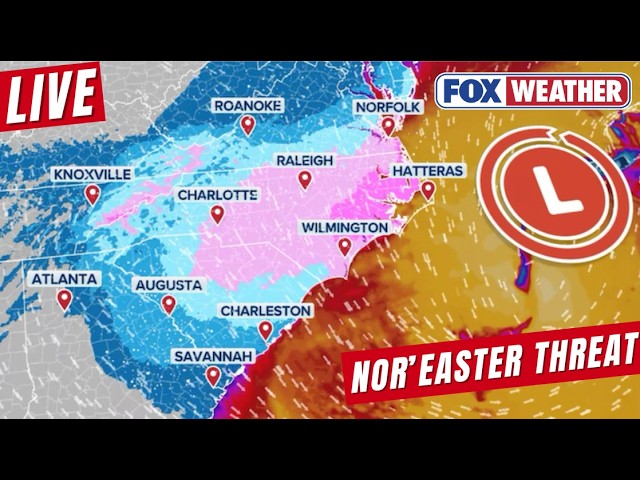LIVE Coverage Tracking Nor'easter Bomb Cyclone, Extreme Snow For Carolinas, Virginia | FOX Weather