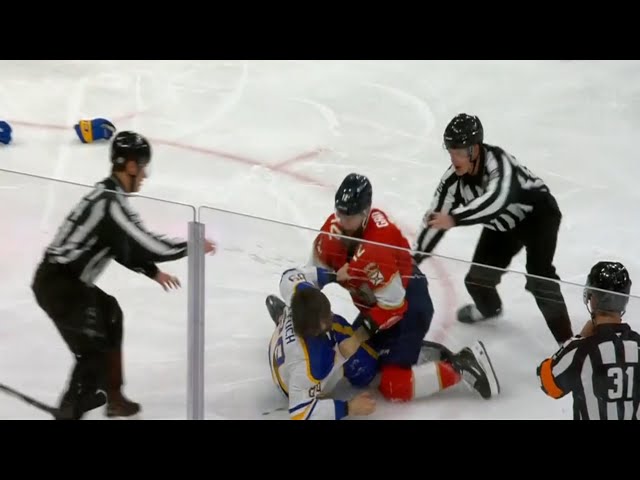 Jonah Gadjovich Drops 🥊 Gloves 🥊 With Alex Tuch