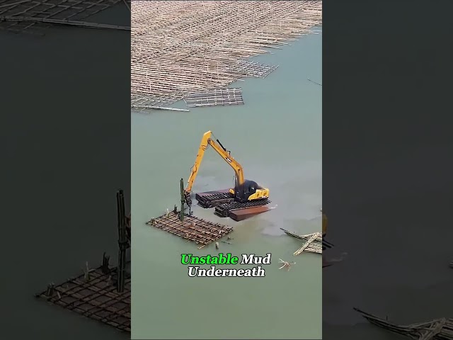 Why Are They Building sea road with bamboo? #construction #building #bamboo