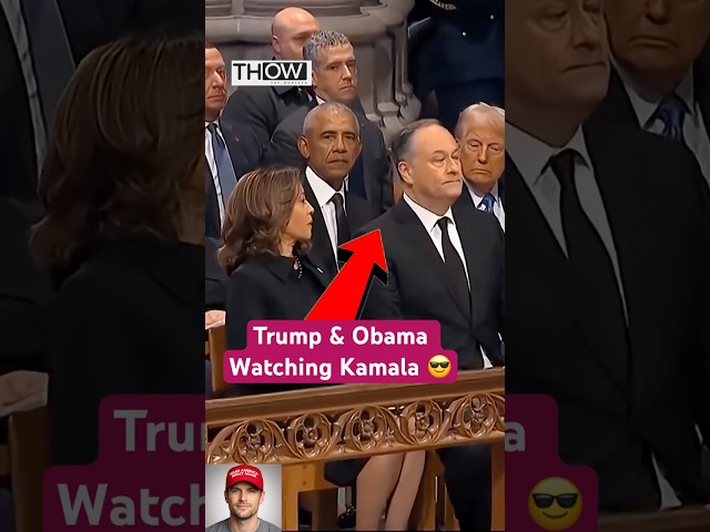 Donald Trump & Barack Obama Gaze at Kamala Harris 👀