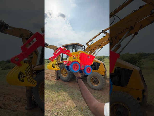 JCB ko real JCB ke niche toda