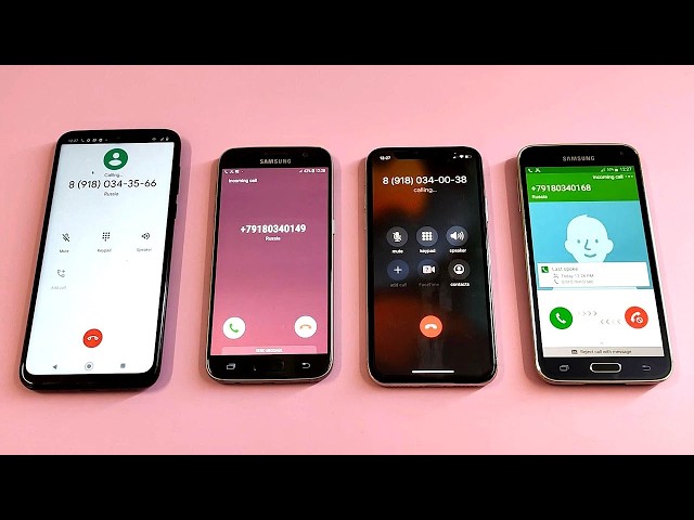 Motorola G8plus vs Samsung Galaxy S7 vs  iPhone X vs Samsung Galaxy S5 incoming calls & outgoing cal