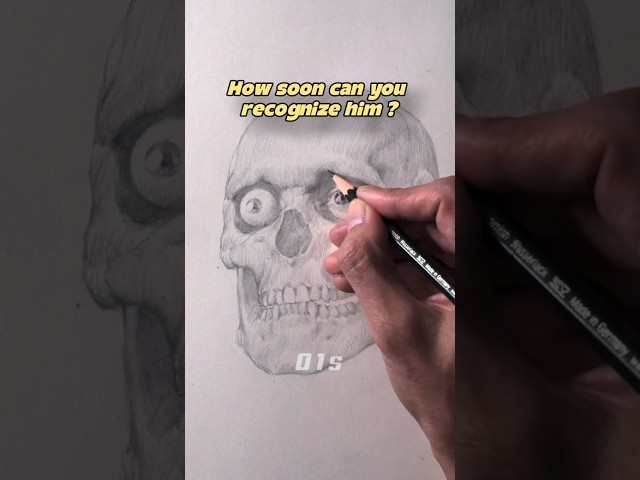 How soon can you recognize him? #art #skull #drawing