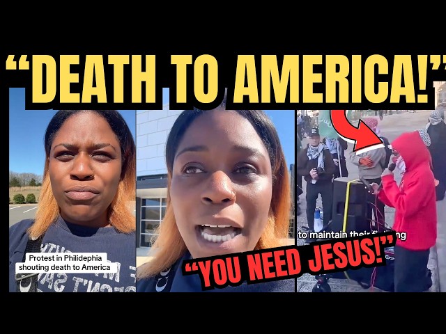 Black Woman Has A Message For People Chanting "Death To America" In Philadelphia!