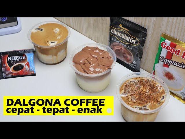 QUICK WAY TO MAKE DALGONA COFFEE 3 FLAVOURS - NESCAFEE, CHOCHOLATOS, & GOOD DAY - THE LATEST DRINKS