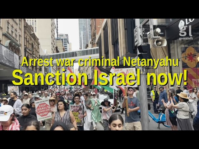 Arrest war criminal Netanyahu: Sanction Israel now!