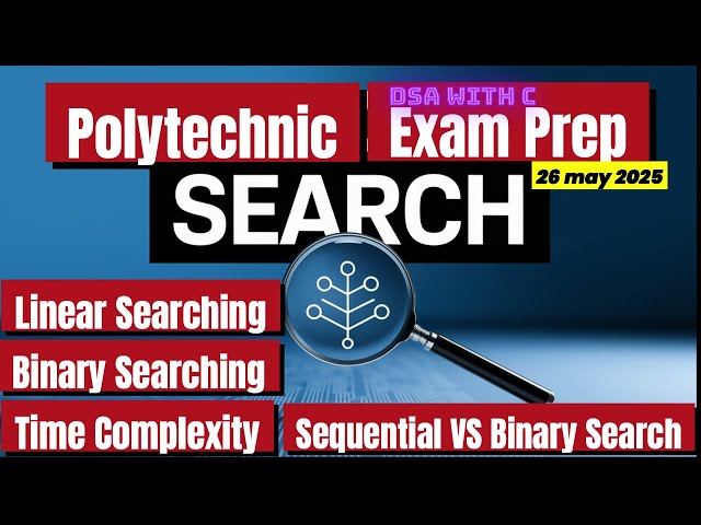 DSA Searching in C | Linear vs Binary Search with Time Complexity with Full Explanation and Code
