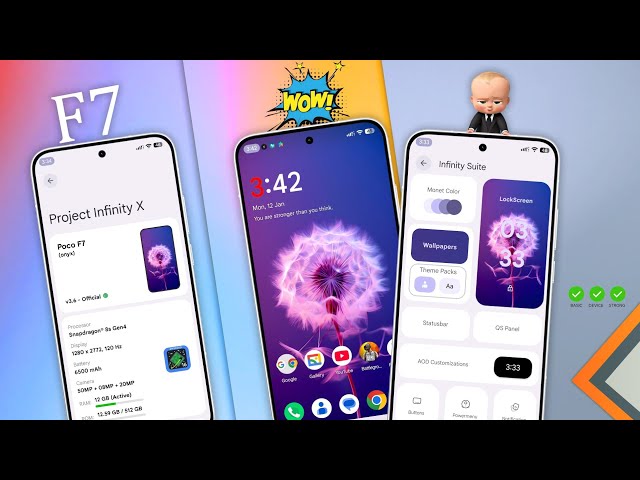 POCO F7 : Official  Project infinity X 3.6 Review, Play integrity Fix and more ♥️ 