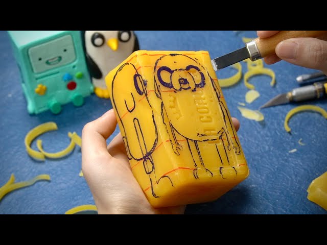 Carving Jake from Adventure Time Using Mexican Soap