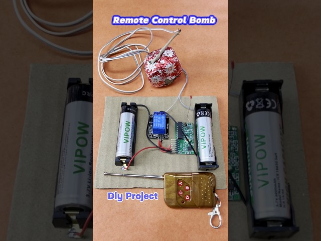 DIY Wireless Time Project: Experimenting With RF & Relay Module Bomb Activation Technology #shorts
