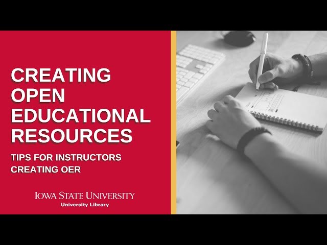 Creating Open Educational Resources: Tips for New Creators