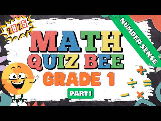2025 Math Quiz Bee for Grade 1 | Quiz 1 | Number Sense | Quiz by brainYs