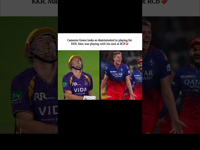 Cameron Green looks so disinterested in playing for KKR.Man was playing with his soul at RCB❤️‍🩹#ipl