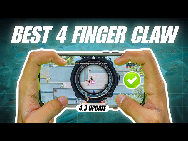 Best 4 Finger Claw + Full Gyroscope In Update 4.3 With Control Code💥BGMI Gameplay | Mew2.