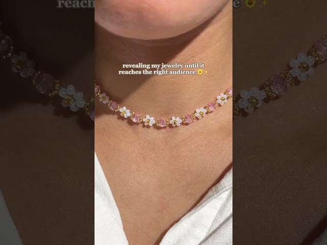 revealing my jewelry until it reaches the right audience 🌼✨ #handmadejewelry