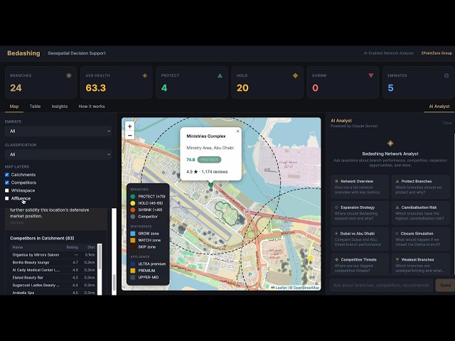 Bedashing — AI-Enabled Geospatial Decision Support