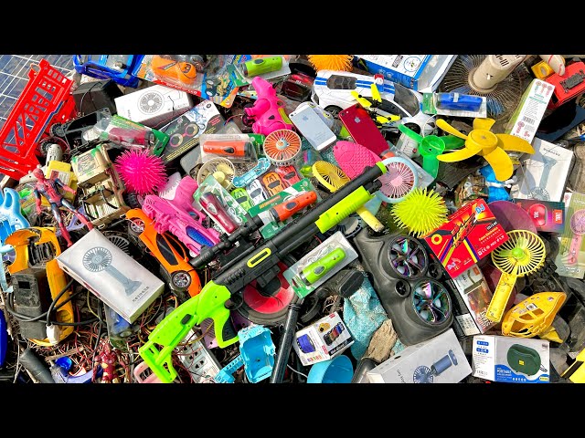 Breaking and opening old scrap toys fan motor and battery | old fan motor and toys motor 