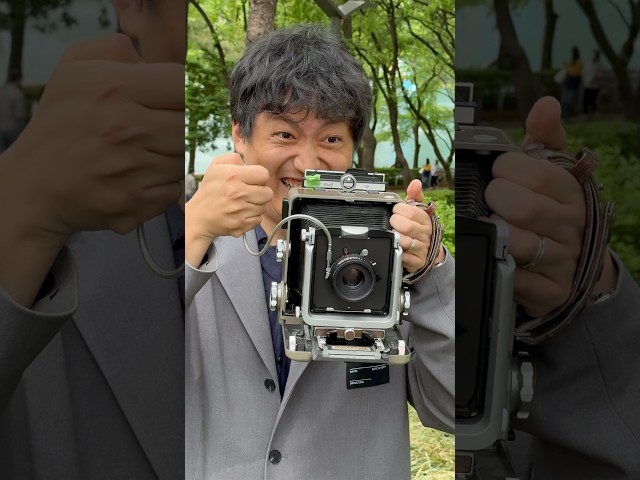 My large pocket camera😨📸 #provia100f#filmcamera #camera #portrait #photographer #largeformat