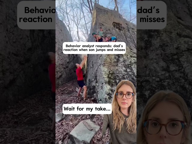 Behavior analyst responds: dad’s reaction when son jumps and misses