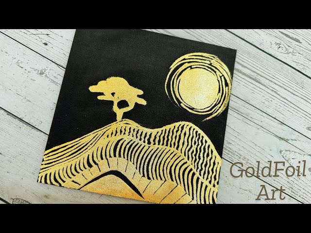 Gold Foil Art Tutorial | Gold Foil Painting