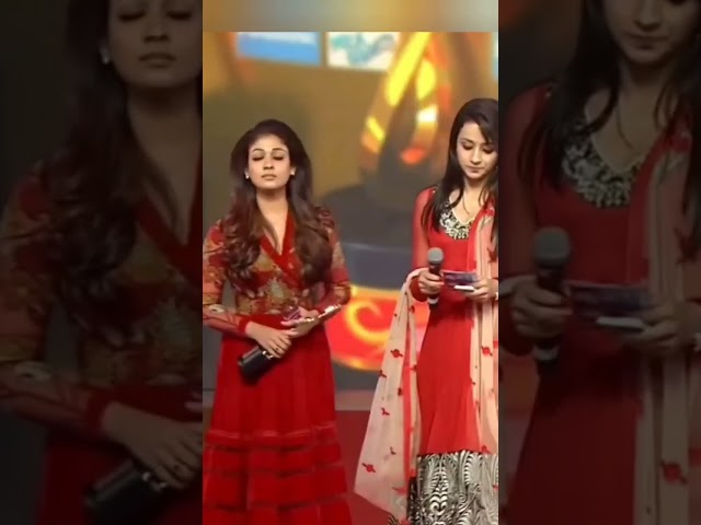 Rare pic trisha and nayanthara same stage #shorts