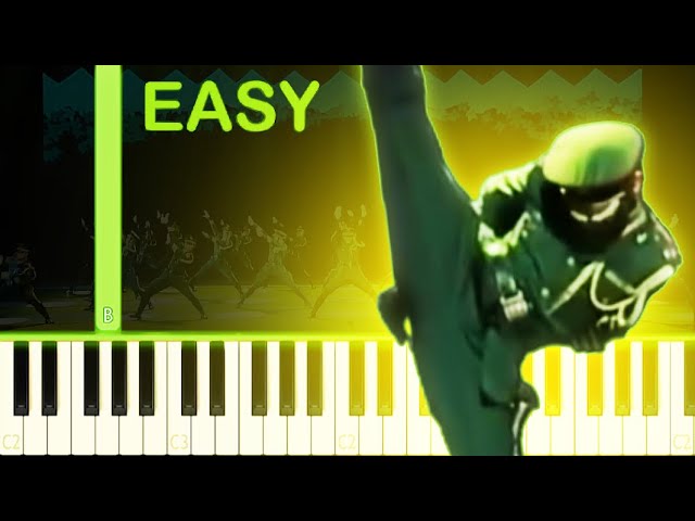 MILITARY DANCE TREND SONG - EASY Piano Tutorial