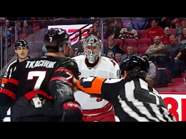 Brady Tkachuk Gets Mad And Receives Game Misconduct After Kochetkov Trips Him In The Penalty Shot