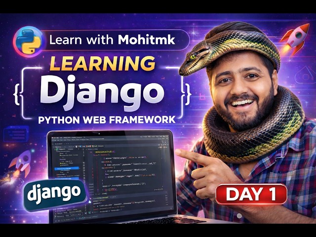 Django Full Course Day 1 🚀 | Python Web Framework for Beginners | Live Project Start💻 (Live)