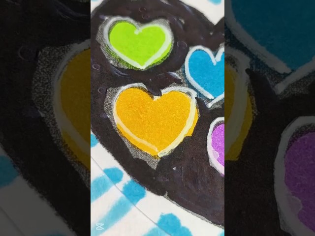 Can Alcohol Markers REALLY Create a Satisfying Rainbow Heart?  🌈 #visualart